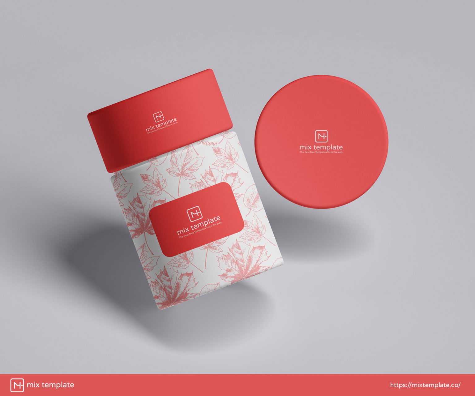 Download Free Round Packaging Paper Tube Box Mockup Template - Mix ...