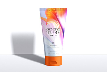 Free Stand Up Cosmetics Tube Mockup Template