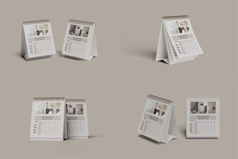 6 PSD Premium Quality Desk Calendar Mockups - Mix Template | The best ...