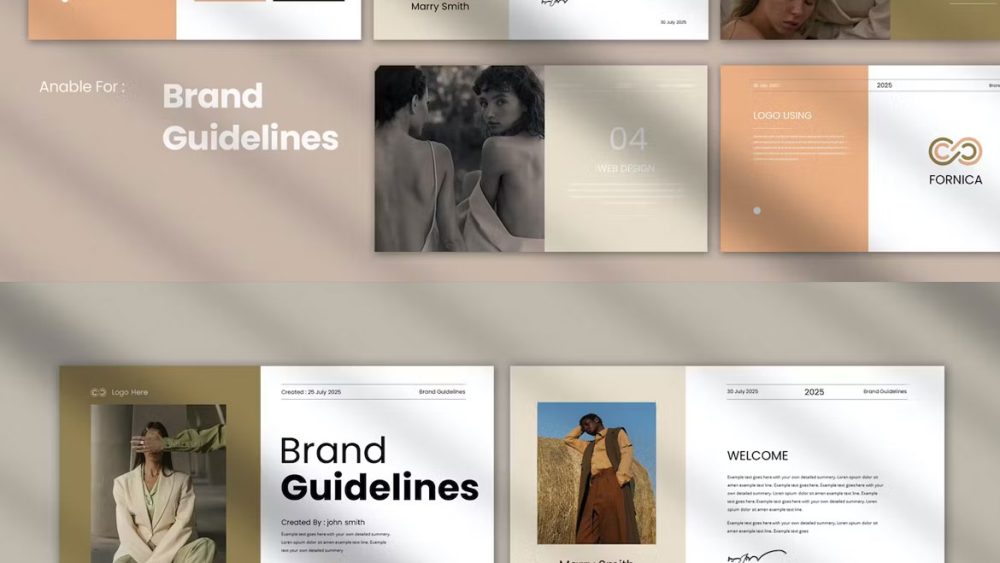 22 PPTX Slides of Brand Guidelines Presentation Template