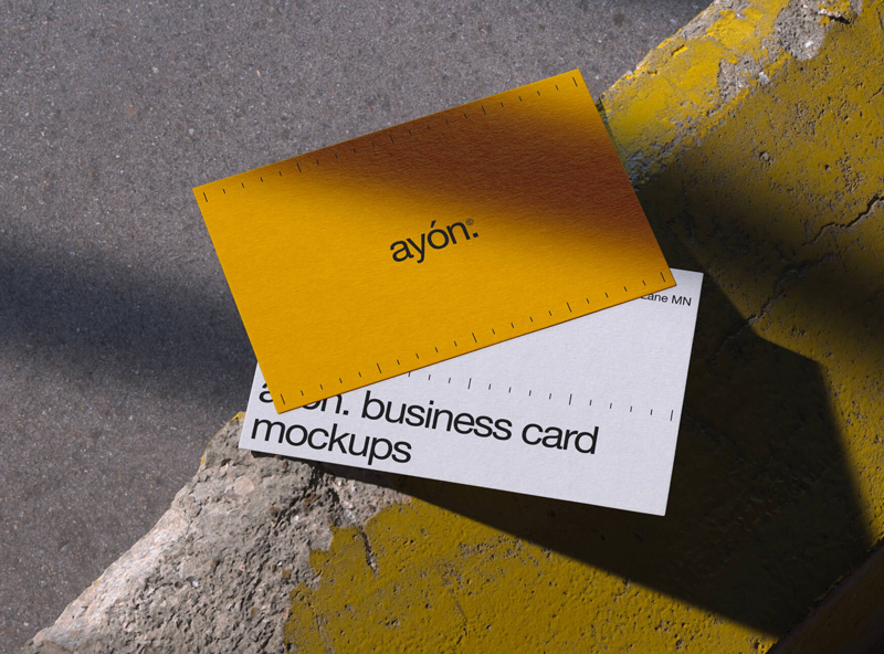 Free-Business-Cards-on-Floor-Mockup