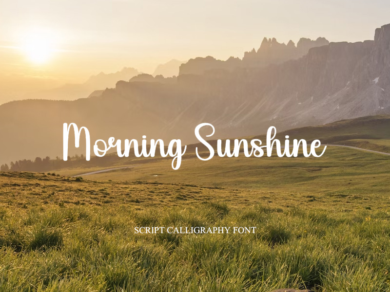 Free Morning Sunshine Script Calligraphy Font